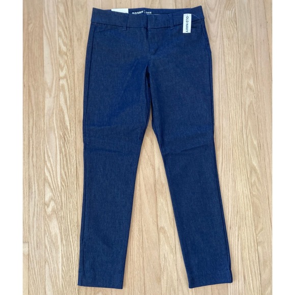 Old Navy Pants - NWT Old Navy Size 4 Pixie Ankle Chino Pants Dark Blue Denim-Style Essentials Hot